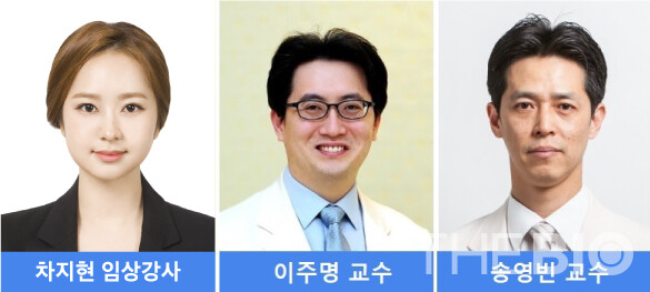 (사진 왼쪽부터) 차지현 삼성서울병원 임상강사와 이주명 삼성서울병원 교수, 송영빈 삼성서울병원 교수 (출처 : 삼성서울병원)