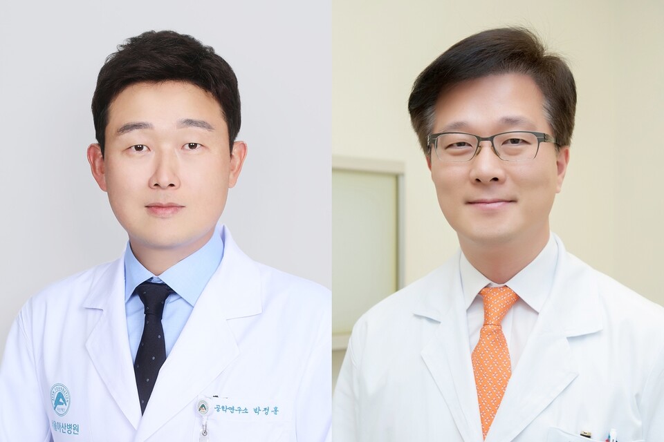 (사진 왼쪽부터) 서울아산병원 융합의학과 박정훈 교수와 소화기내과 김도훈 교수 (출처 : 서울아산병원)