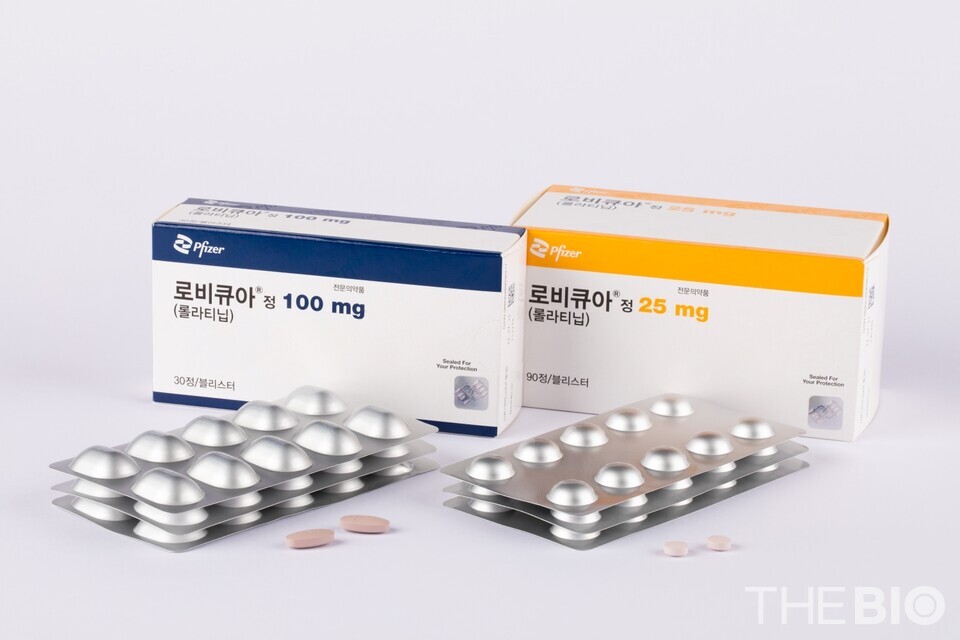 바카라 사이트정 제품 패키지(출처 : 한국화이자제약).