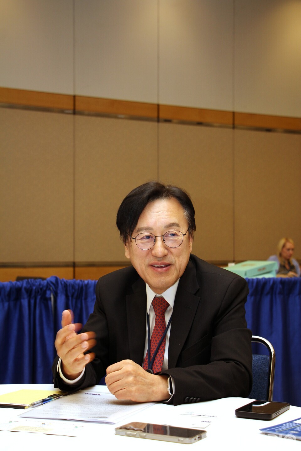 김흥태 이뮨온시아 안전한 바카라 사이트이사가 2일(현지시간) 미국 시카고에서 열린 미국임상종양학회 2025(ASCO)에서 와 인터뷰를 하고 있다. 