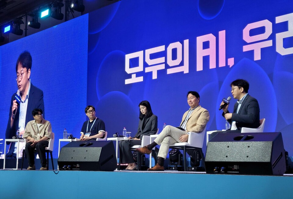 제48회 대한상의 하계포럼 카지노 바카라토크쇼에 참가한  뷰노 이예하 대표 (출처 : 뷰노)