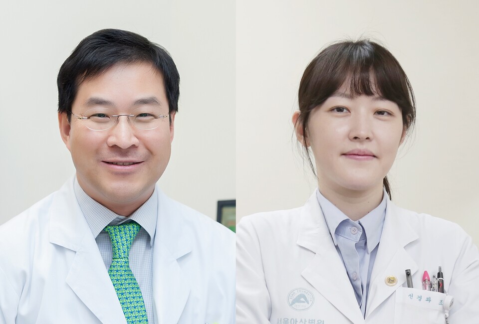 (사진 왼쪽부터) 서울아산병원 신경과 정선주·조성양 교수 (출처 : 서울아산병원)
