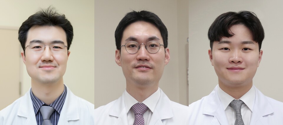 (왼쪽부터) 바카라 카지노 종양내과 윤덕현·조형우·형재원 교수 (출처 : 바카라 카지노)