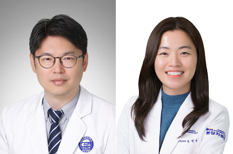 (사진 왼쪽부터) 분당차카지노 바카라 암센터 전홍재 교수, 김정선 교수 (출처 : 분당차카지노 바카라)