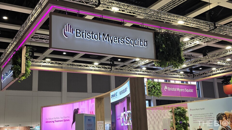 17일(현지시간) 독일 베를린에서 개막한 유럽종양학회(ESMO 2025) 브리스톨마이러스스퀴브(BMS) 부스 모습 (사진 : 지용준 기자)