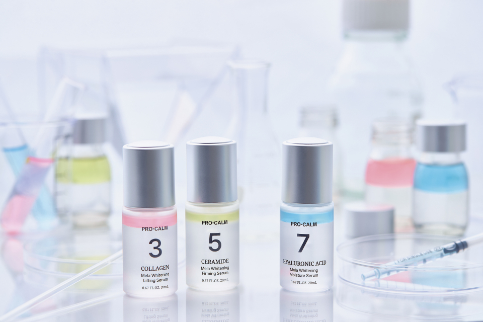 ‘프로-캄 멜라 화이트닝 카지노 바카라 3종 제품 사진 (출처 : 한미사이언스)