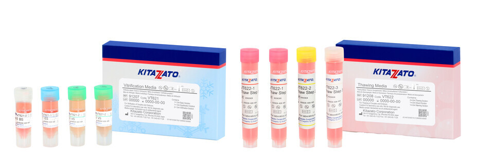 (사진 왼쪽부터) 메이저 바카라 사이트화학이 국내에 출시한 난자 및 배아 냉동, 해동 키트 (출처 : 메이저 바카라 사이트화학)