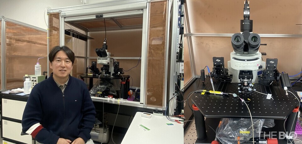 Threebrook T안전한 바카라 사이트rapeutics offers electrophysiology testing services using patch clamp equipment (right). (Photo: Reporter Yu Suin)