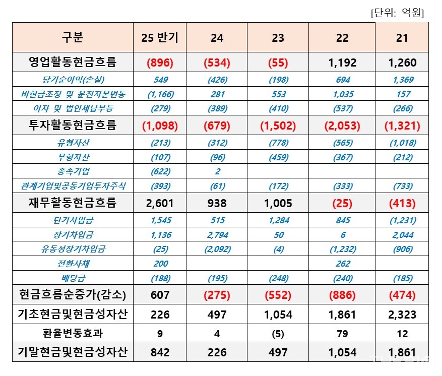 카지노사이트 바카라사이트녹십자 연도별 현금흐름표 현황. 연결기준 (출처 : 더바이오 재구성)
