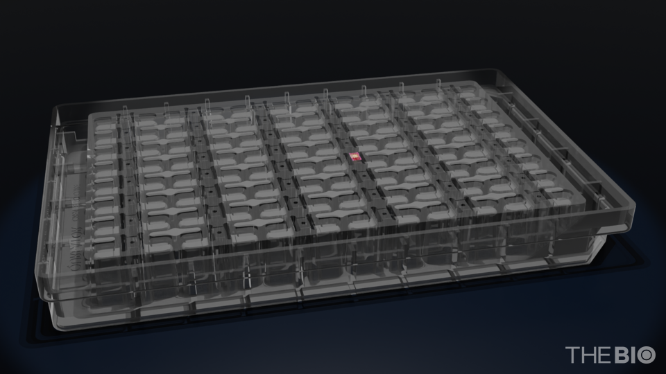 ‘The 96 plates of the Curiochip (Source: Qureator)