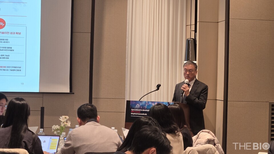 이성욱 스피드 바카라 사이트 대표가 3일 서울 여의도 페어몬트 엠버서더 호텔에서 열린 기업공개(IPO) 기자간담회에서 발언하고 있다. (사진 : 지용준 기자)