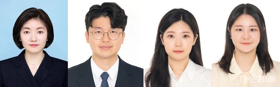 (사진 왼쪽부터) 강윤정 차의과학대 교수, 안중호 차의과학대·(현)성균관대 교수, 이가은 차의과학대·(현)성균관대 박사과정생, 이유경 차의과학대 박사과정생 (출처 : 차의과대)