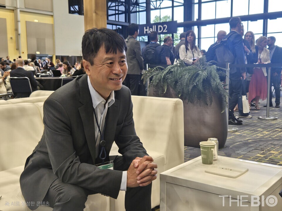Jang Myoung-ho, CEO of 먹튀 없는 바카라 사이트 Innovation, interviewed by THE BIO at ASCO in Chicago, USA, on May 30, 2025 (local time). (Source: THE BIO DB)