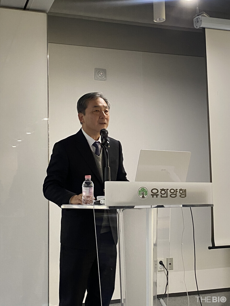 김열홍 토토 바카라 R&D 총괄사장은 21일 오후 서울 동작구 토토 바카라 본사에서 열린 ‘R&D DAY’ 행사에서 회사가 차세대 성장동력으로 ‘TPD’ 분야를 선택한 이유를 공개했다. (사진 : 유수인 기자)