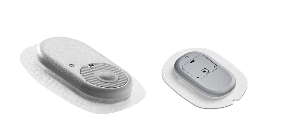 (사진 오른쪽부터) ‘무료 바카라사이트 에어 2(CareSens Air 2, 예상 이미지)와 무료 바카라사이트 에어(CareSens Air) 센서 크기 비교 (출처 : 아이센스)