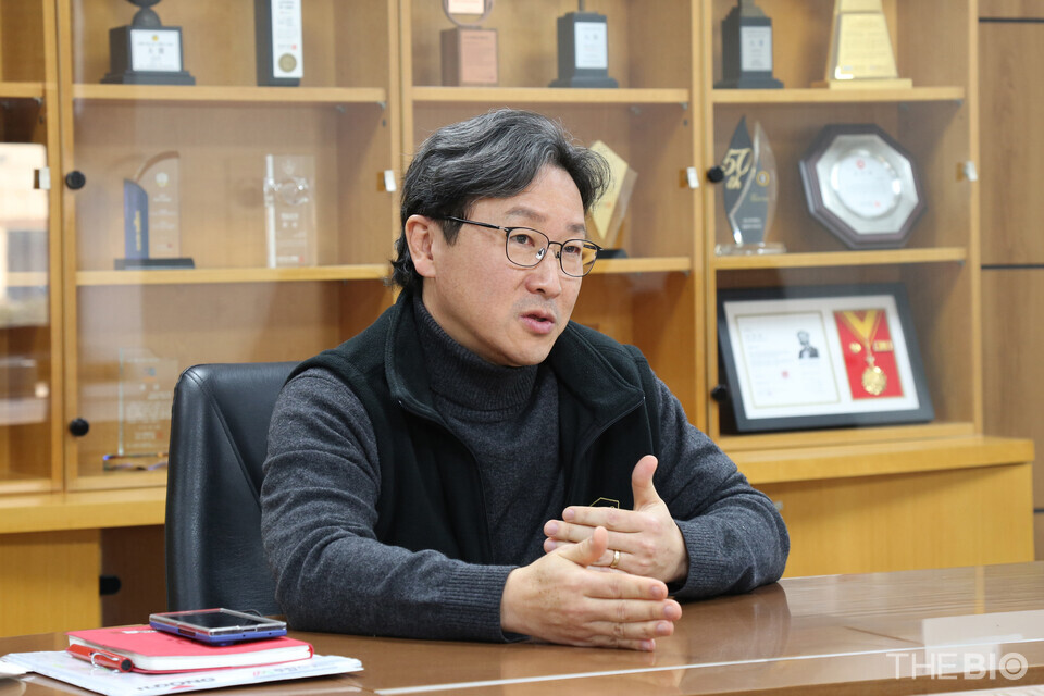 Lee Chae-joon, co-CEO of Ildong 바카라사이트 굿모닝, discussed business development (BD) achievements from the 2026 JP Morgan Healthcare Conference during a recent interview with THE BIO. (Photo: Ildong 바카라사이트 굿모닝)