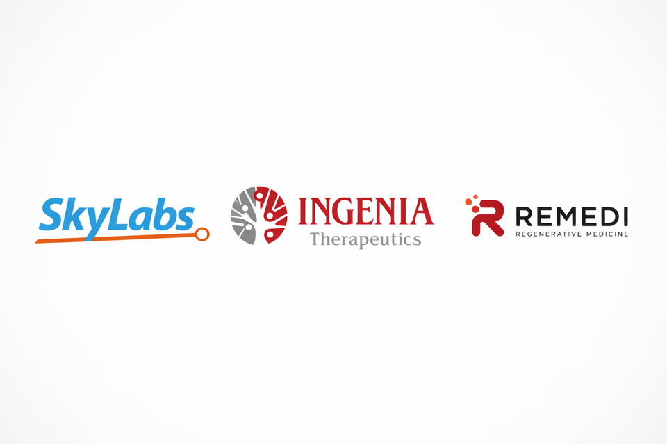 Skylabs、Ingenita Therapeutics、Remedy の会社ロゴ。